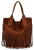 Torebka Skórzana Boho Shopper Bag Vittoria Gotti Brązowa VPOS9